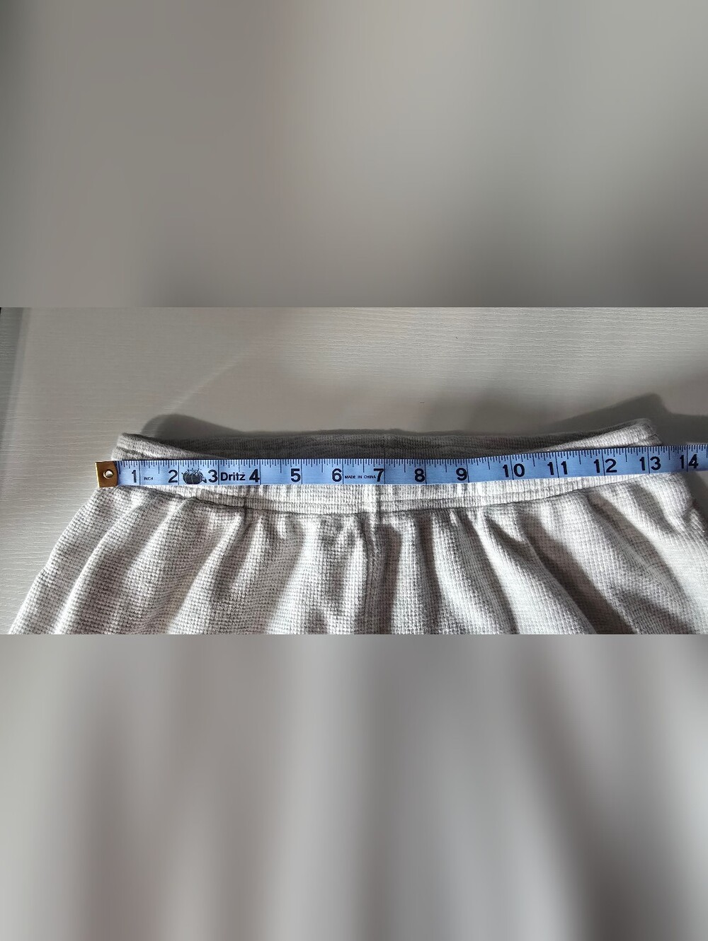 J. Galt Light Heathered Gray Waffle Cropped Pants - Picture 4 of 7